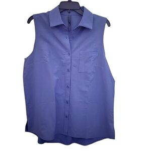 NEW-GAIAM Women's  Sleeveless Purple Polo Shirt, Size Medium